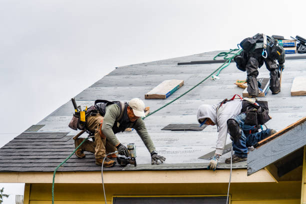 Professional Gutter Installation technician working in Bound Brook, NJ
